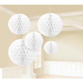 5 x Witte Honeycomb 35 cm