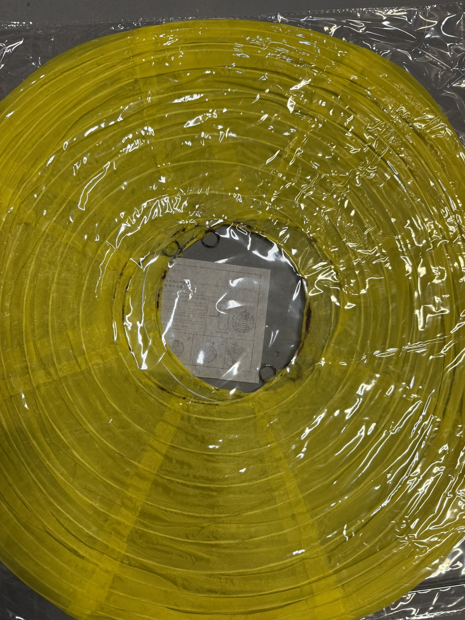 Nylon lampion geel 45 cm (koopjeshoek)