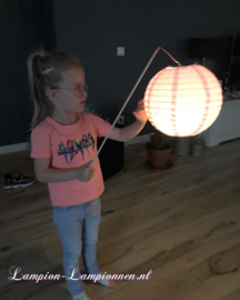 Lampion avec bâton et LED - 50 pièces - défilé de lampions