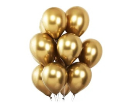 10 x metallischer Ballon gold