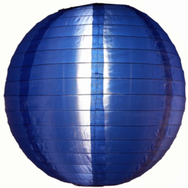 Nylon lampion donker blauw 25 cm