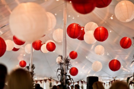 5 x Lampion rood 45 cm