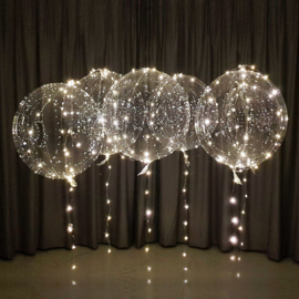 10 pièces  LED Ballon XL 40 cm - chaud blanc- incl Réservoir Hélium