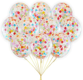 10 x Confetti ballon multi