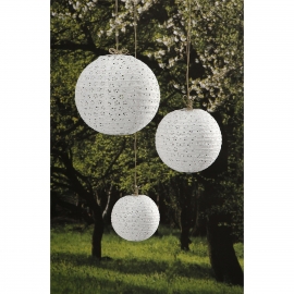 Eyelet lampion wit 45 cm