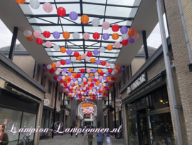 Lampion violet de nylon 35 cm