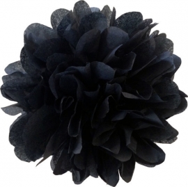 Zwarte Pompom 35 cm
