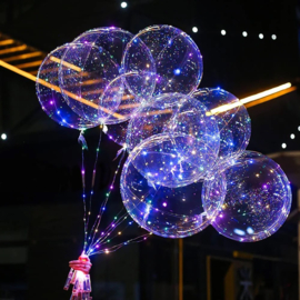 5 x LED Ballon XL - multicolor - 40 cm