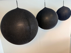 3 x Set Boules gonflable pailletée noir 40 - 60 - 80 cm - Ignifuge