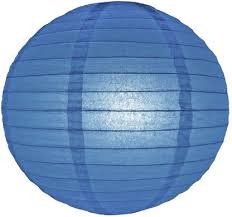 Lampion donker blauw 25 cm
