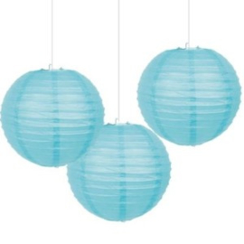 5 x Hellblau lampion 25 cm