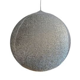 Boule gonflable pailletée argent 40 cm - Ignifuge