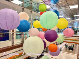 Lampion ignifugée violet clair de 25 cm, rétardateur de flamme