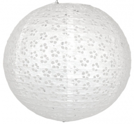 Eyelet lampion wit 35 cm