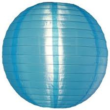 Blau Lampion Nylon 35 cm