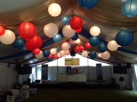 Lampion pakket HOLLAND - rood - wit - blauw - oranje - 40 st.