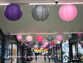 Lampion schwer entflammbar rosa 45 cm