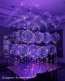 5 stuks LED Ballon XL - multicolor - 40 cm - verlichte ballon