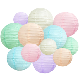 Lampion ignifugée bleu clair de 25 cm, rétardateur de flamme