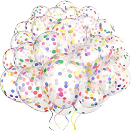 10 x Confetti ballon multi