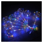 5 x LED Ballon XL - multicolor - 40 cm mit Ballonstab