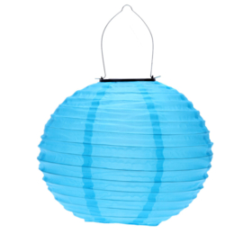 5 x Lampion Solaire rond bleu  35 cm