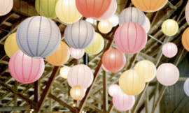 Lampion pakket PASTEL MIX - 54 st.