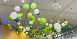 5 x Lampion vert clair (couleur 2) 35 cm