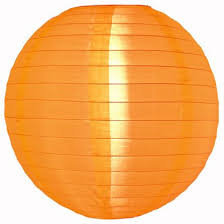 Nylon lampion oranje 25 cm