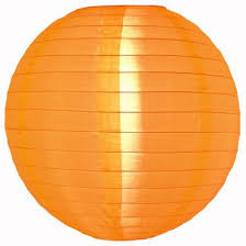 5 x Nylon lampion oranje 45 cm