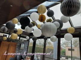 Lampion argent 75 cm