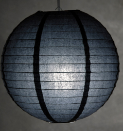 5 x Lampion zwart 25 cm