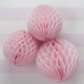 5 x Licht roze Honeycomb 35 cm