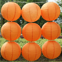 Lampion orange de 35 cms, rétardateur de flamme