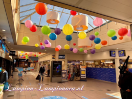 Brandvertragende lampion paars 45 cm - brandwerend