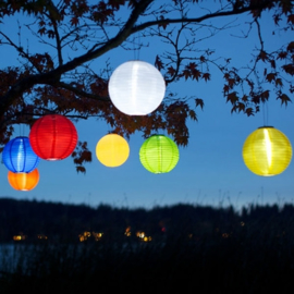 35 x Lampion Solar pakket Kleur Mix  (zonne-energie)