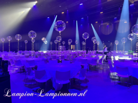 10 pièces  LED Ballon XL 40 cm - chaud blanc- incl Réservoir Hélium