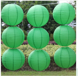 Lampion vert de 25 cms, rétardateur de flamme