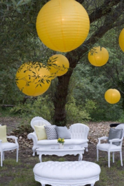 Lampion jaune de 75 cms, rétardateur de flamme