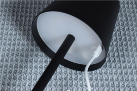 5 x Jeslu LED Lampe de table Noir 38 cm aluminium - sans fil - rechargeable