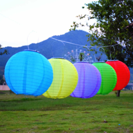 7 x Lampion Solar pakket  Kleur Mix (zonne-energie)