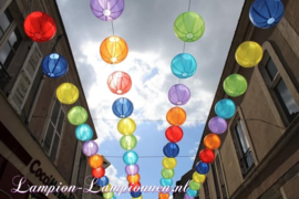 5 x Dunkelblau Lampion Nylon 25 cm