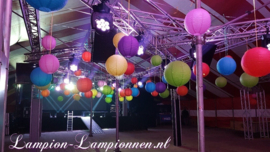 5 x Lampion jaune 35 cm