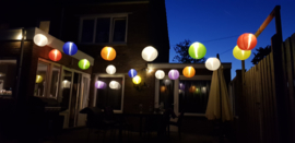 5 x Violett Lampion Nylon 35 cm