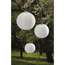 5 x Eyelet lampion wit 25 cm