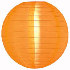 5 x Lampion orange de nylon 35 cm