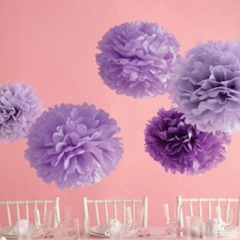 Pompon violet clair 35 cm