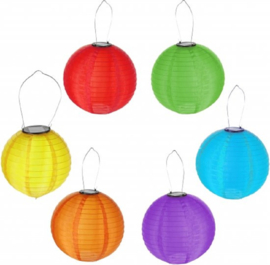 7 x Lampion Solar pakket  Kleur Mix (zonne-energie)