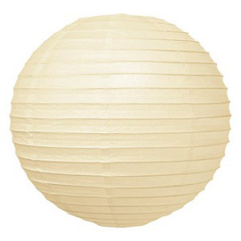 5 x Lampions ignifuges blanc crème de 45 cm, rétardateur de flamme