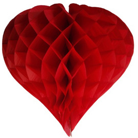 Rode Honeycomb hart 35 cm